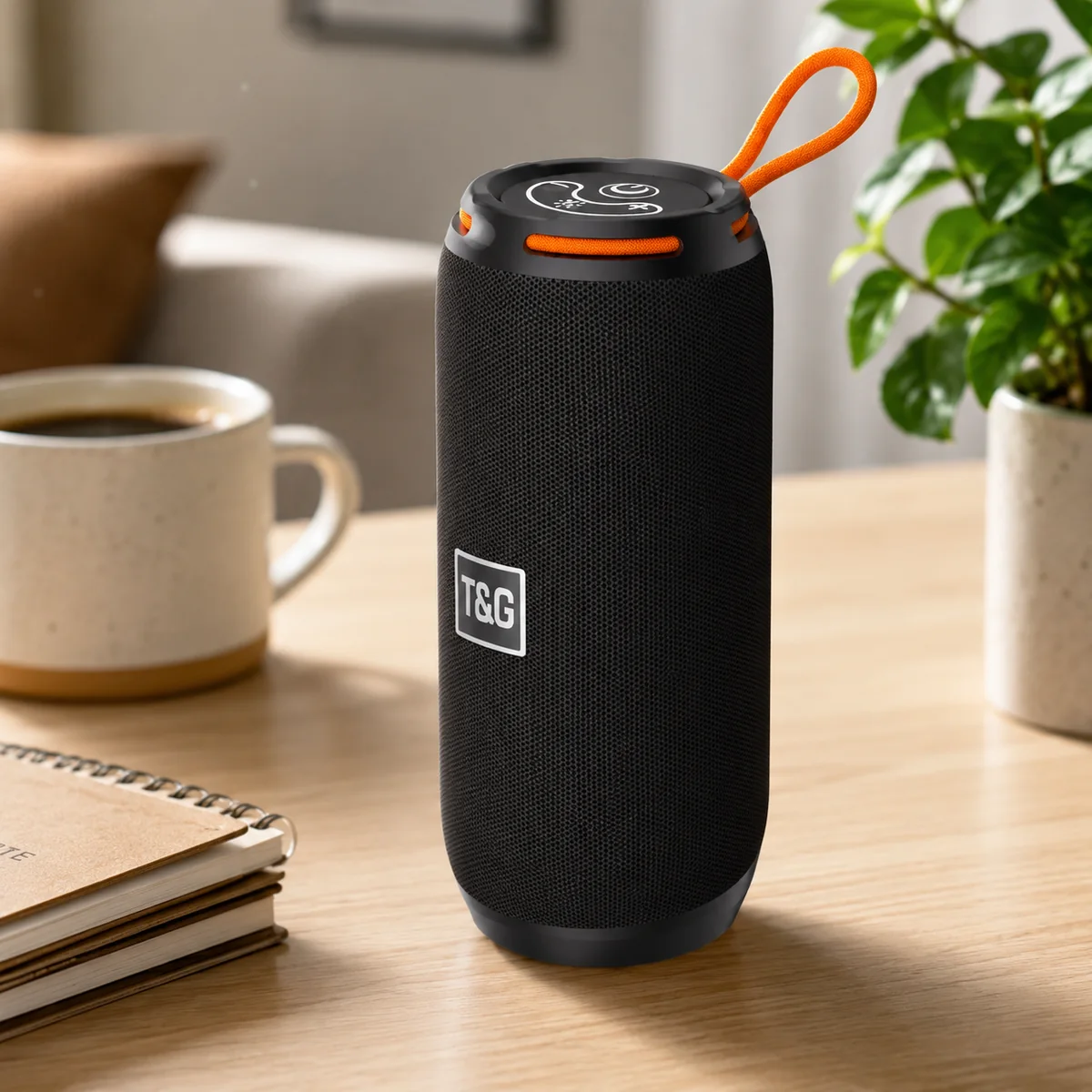 TG1117 portable gift Bluetooth speaker desktop scene from T&G factory