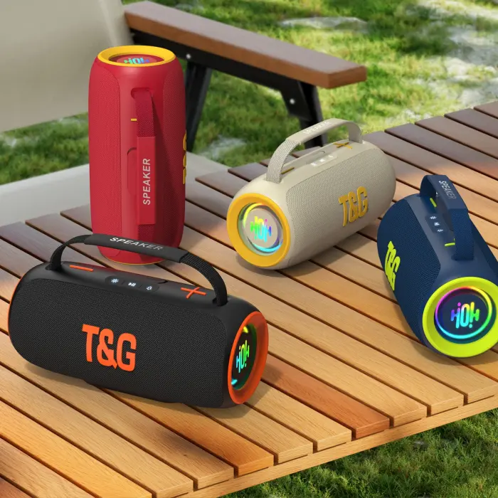 TG484 2026 core portable RGB Bluetooth speaker outdoor scene from T&G factory