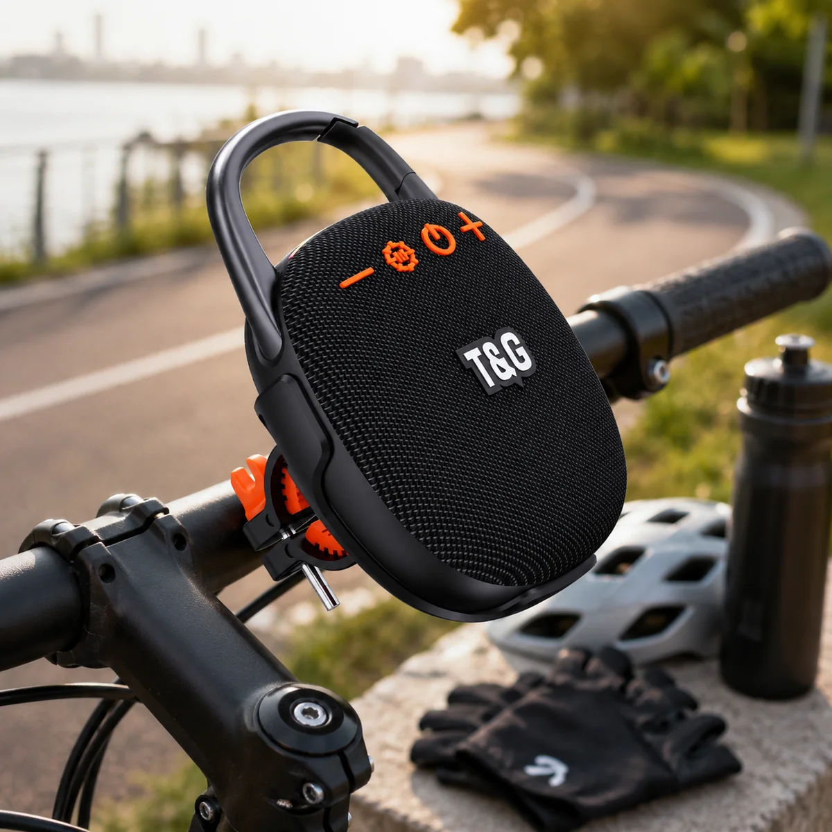 TG494 mini portable cycling outdoor RGB Bluetooth speaker scene from T&G factory